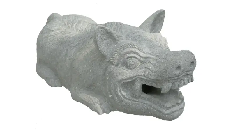 Product image of the product “balinese pig as water game made of riverstone. ”